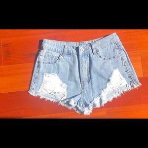 denim shorts